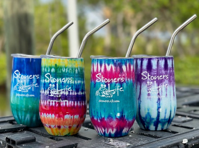 16oz Wine Tumbler - Tie Dye Series