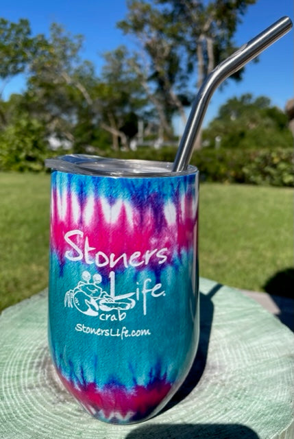 16oz Wine Tumbler - Tie Dye Series