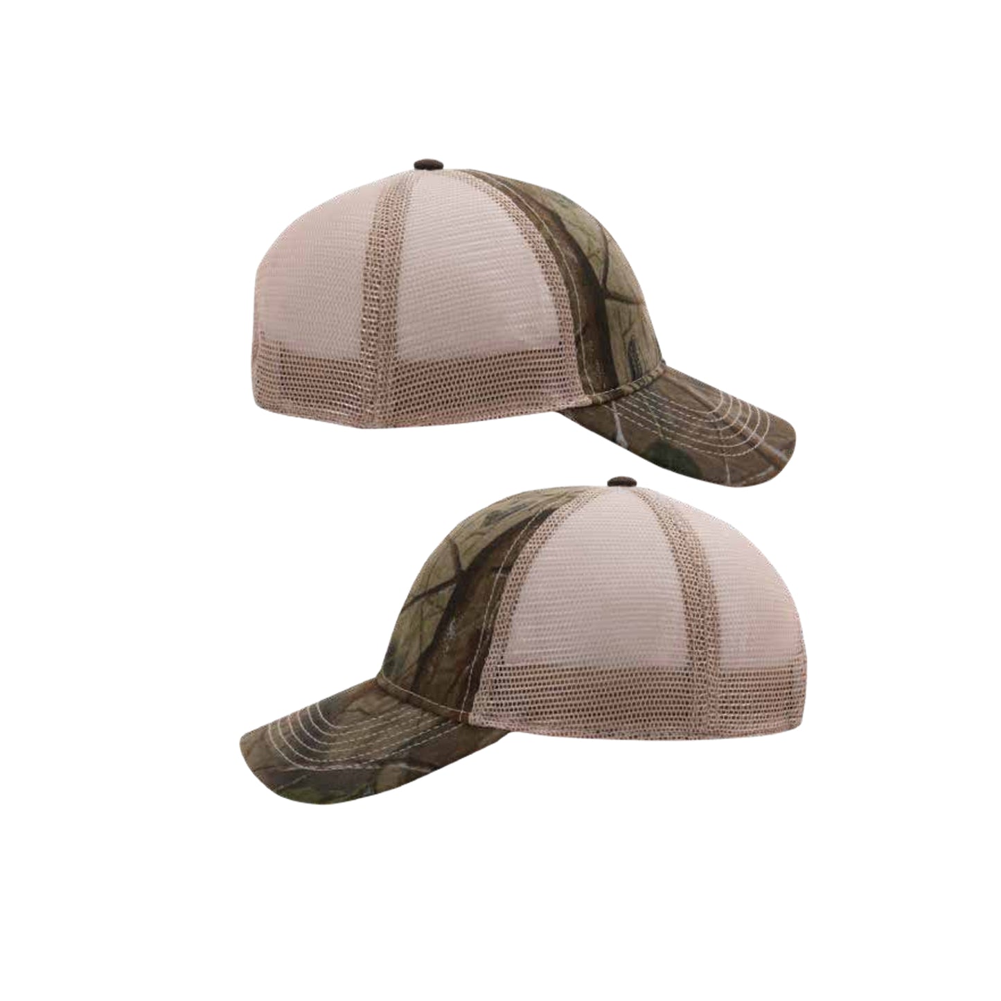 Camo Mid Fit Unstructured Hat, Distressed Snap Back