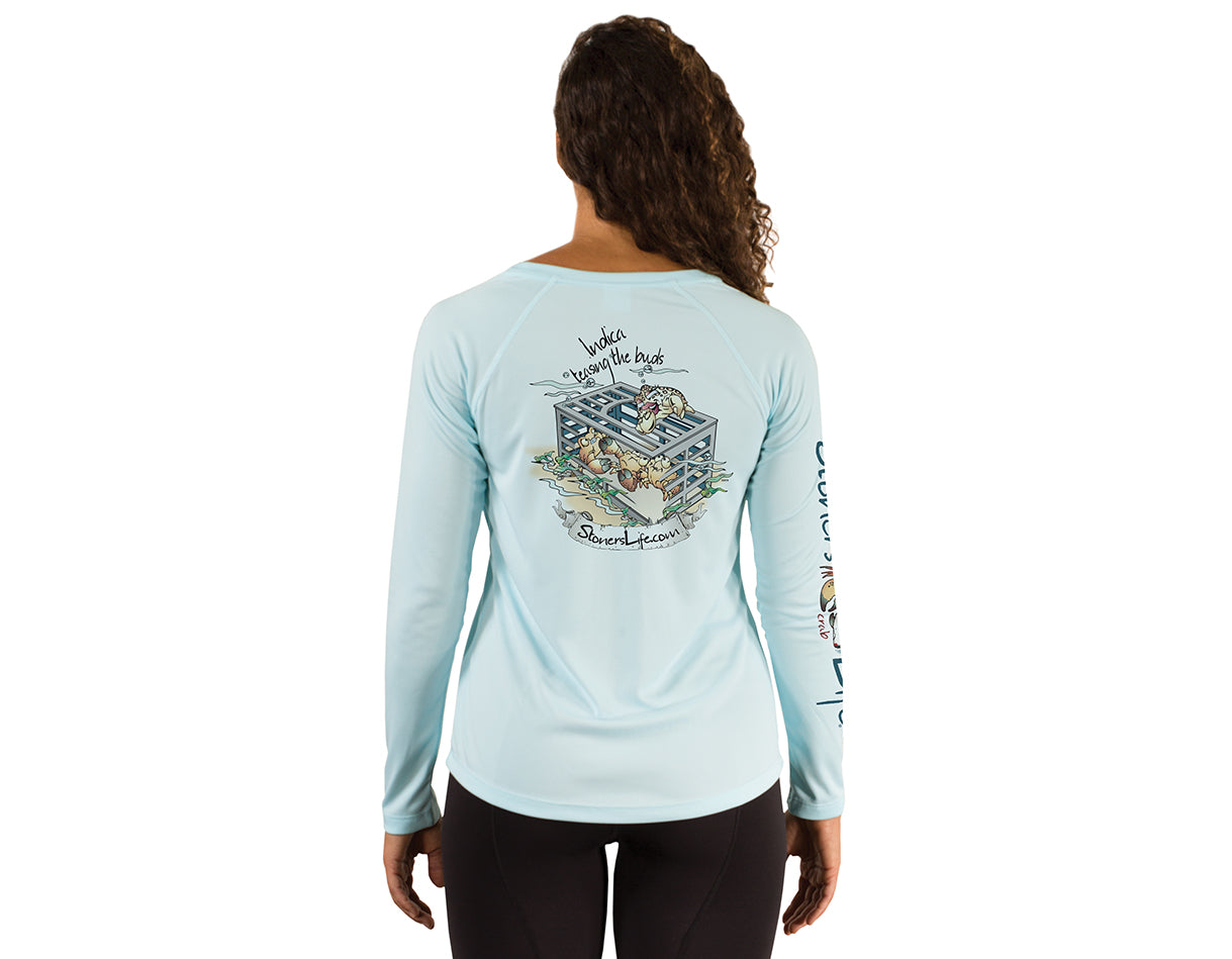 Ladies Solar Performance Long Sleeve V-Neck - Indica