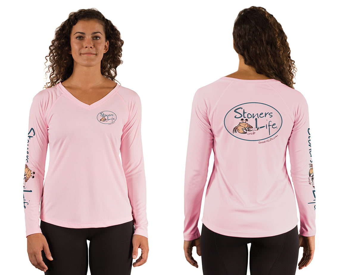 Ladies Solar Performance Long Sleeve V-Neck